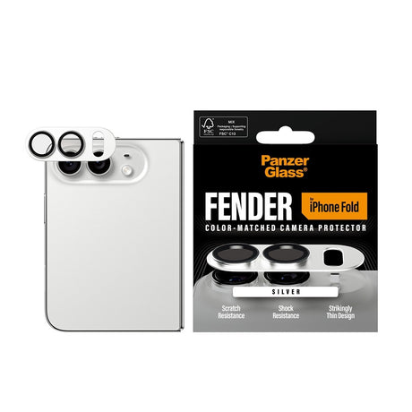 PanzerGlass iPhone Duo Kameralinsebeskytter Fender Sølv