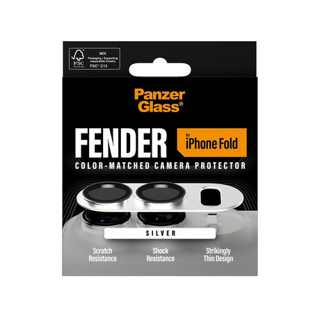 PanzerGlass iPhone Duo Kameralinsebeskytter Fender Sølv