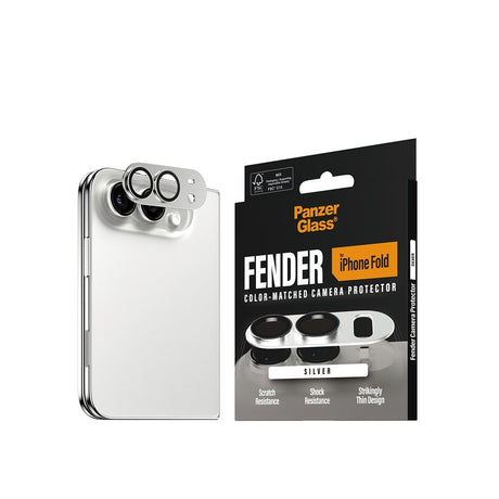 PanzerGlass iPhone Duo Kameralinsebeskytter Fender Sølv