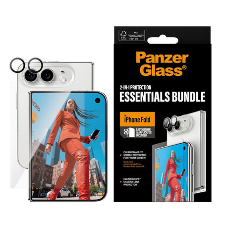 PanzerGlass iPhone Duo Skærmbeskytter & Kameralinsebeskytter 2-i-1 Protection Essentials Bundle
