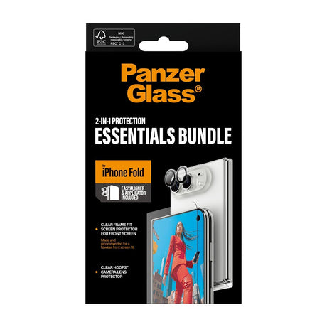 PanzerGlass iPhone Duo Skærmbeskytter & Kameralinsebeskytter 2-i-1 Protection Essentials Bundle