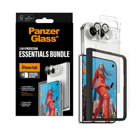 PanzerGlass iPhone Duo Skærmbeskytter & Kameralinsebeskytter 2-i-1 Protection Essentials Bundle