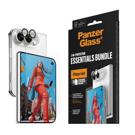 PanzerGlass iPhone Duo Skærmbeskytter & Kameralinsebeskytter 2-i-1 Protection Essentials Bundle