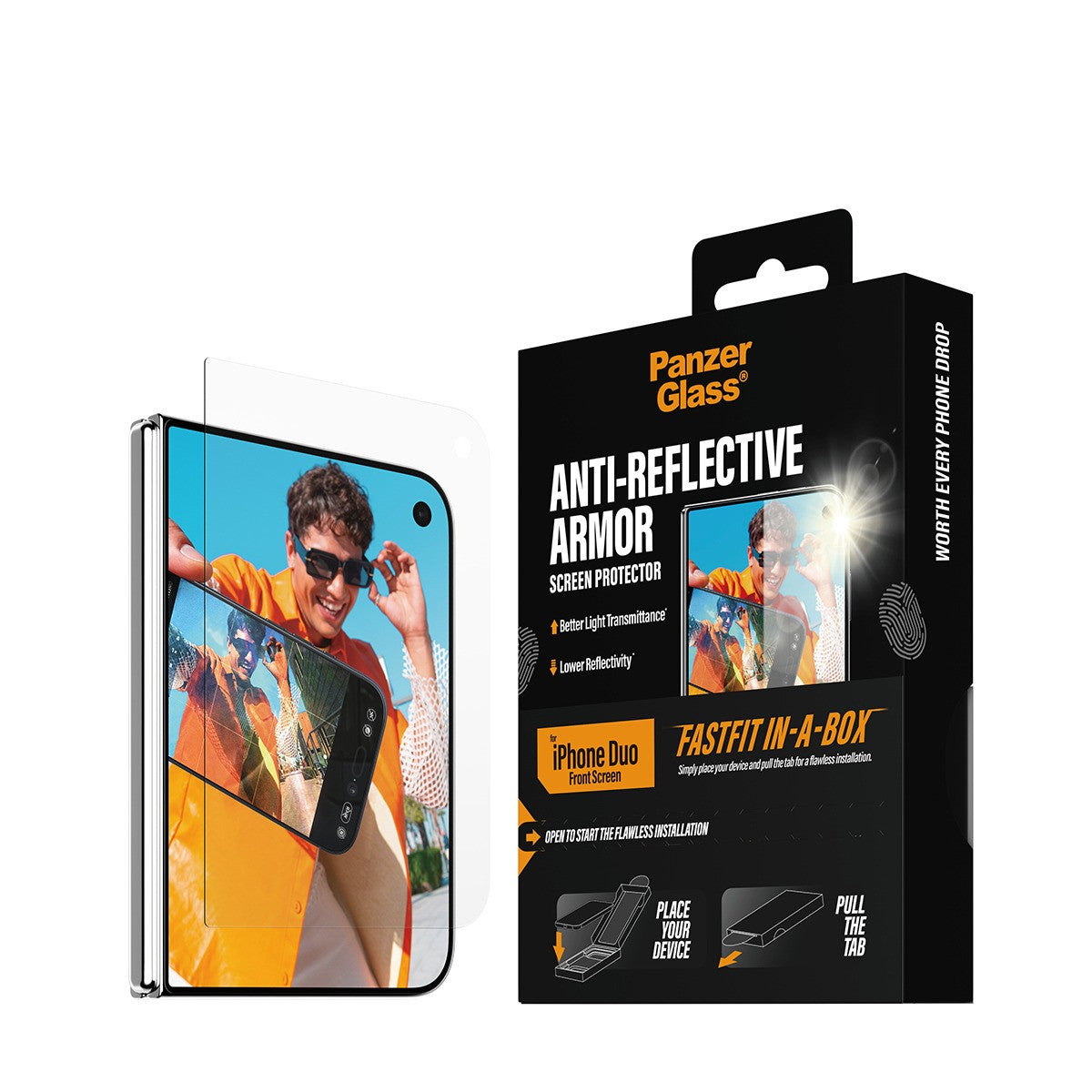 PanzerGlass iPhone Duo Skærmbeskytter Anti-reflective Armor Fastfit
