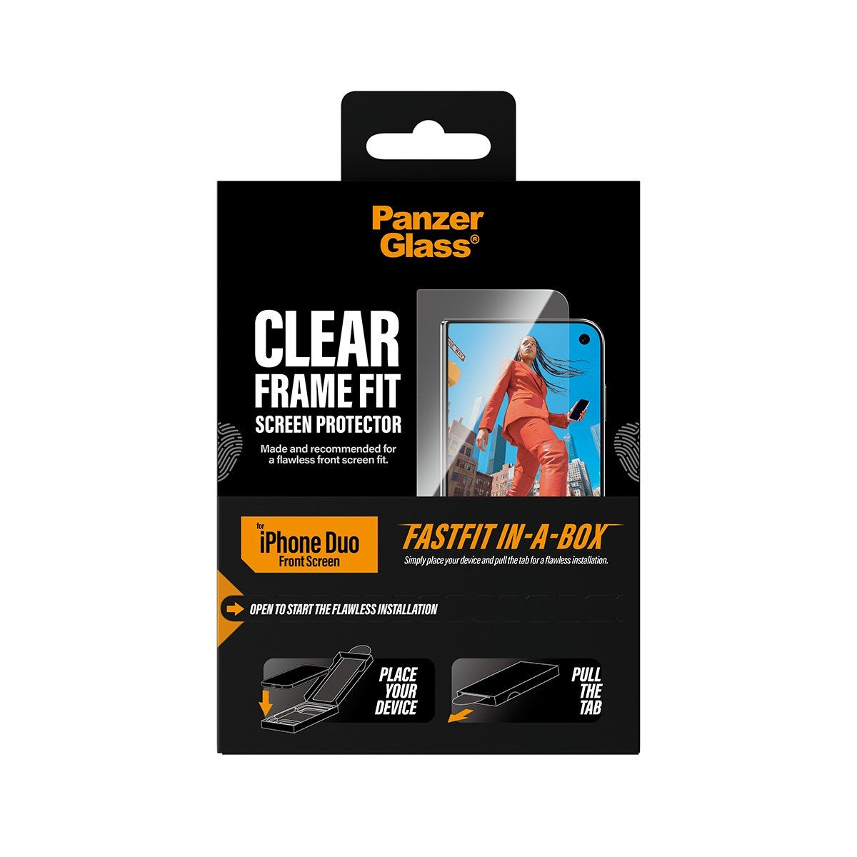 PanzerGlass iPhone Duo Skærmbeskytter Frame Fit Fastfit