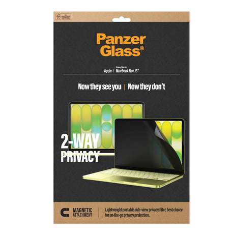 PanzerGlass MacBook Neo 13 Skærmbeskytter Magnetic 2-Way Privacy Film