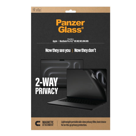 PanzerGlass MacBook Pro 14 M1-M5 Skærmbeskytter Magnetic 2-Way Privacy Film