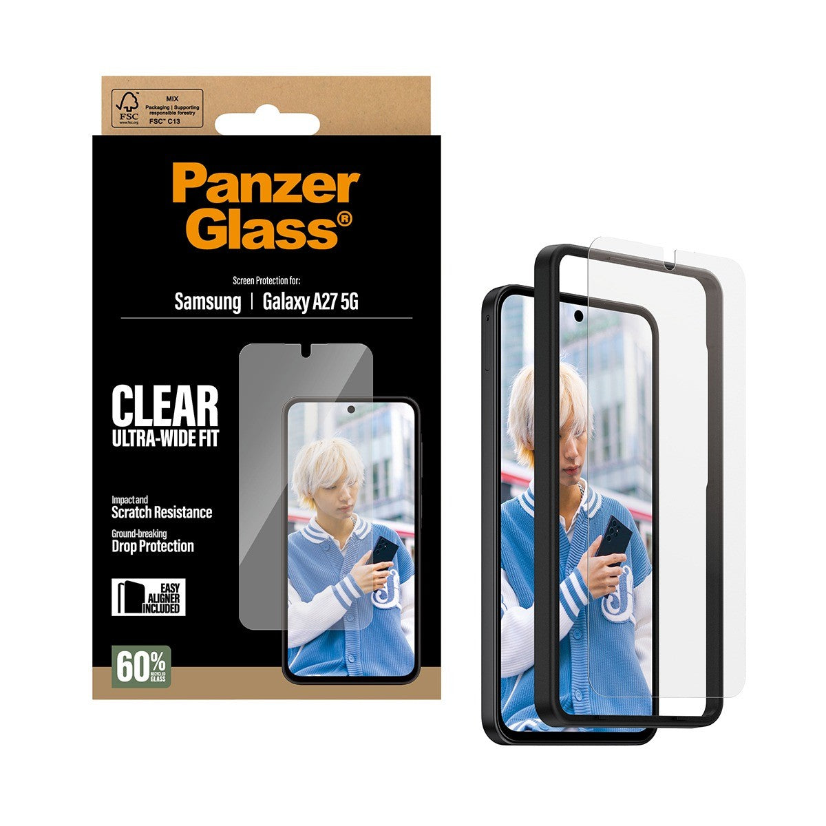PanzerGlass Samsung Galaxy A27 Skærmbeskytter Ultra-Wide Fit EasyAligner