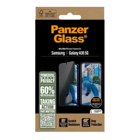 PanzerGlass Samsung Galaxy A36 Skærmbeskytter Ultra-Wide Fit Privacy Fastfit