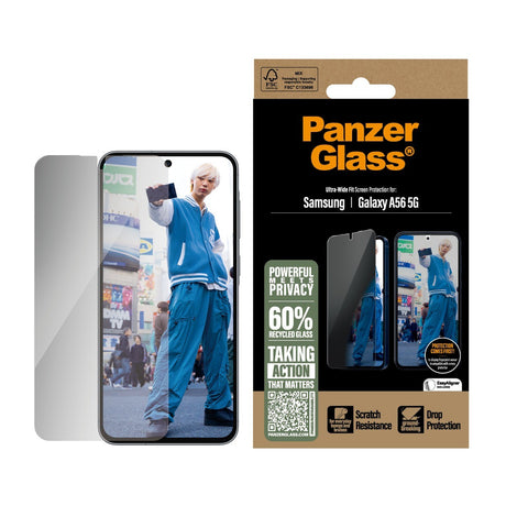 PanzerGlass Samsung Galaxy A56 Skærmbeskytter Ultra-Wide Fit Privacy Fastfit