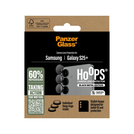 PanzerGlass Samsung Galaxy S25 Plus Kameralinsebeskytter Hoops Sort