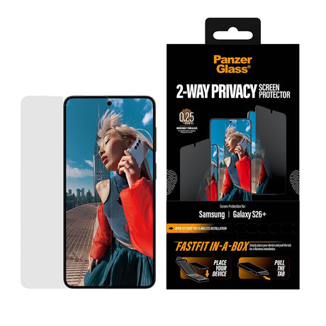 PanzerGlass Samsung Galaxy S26 Plus Skærmbeskytter Ultra-Wide Fit Privacy Fastfit