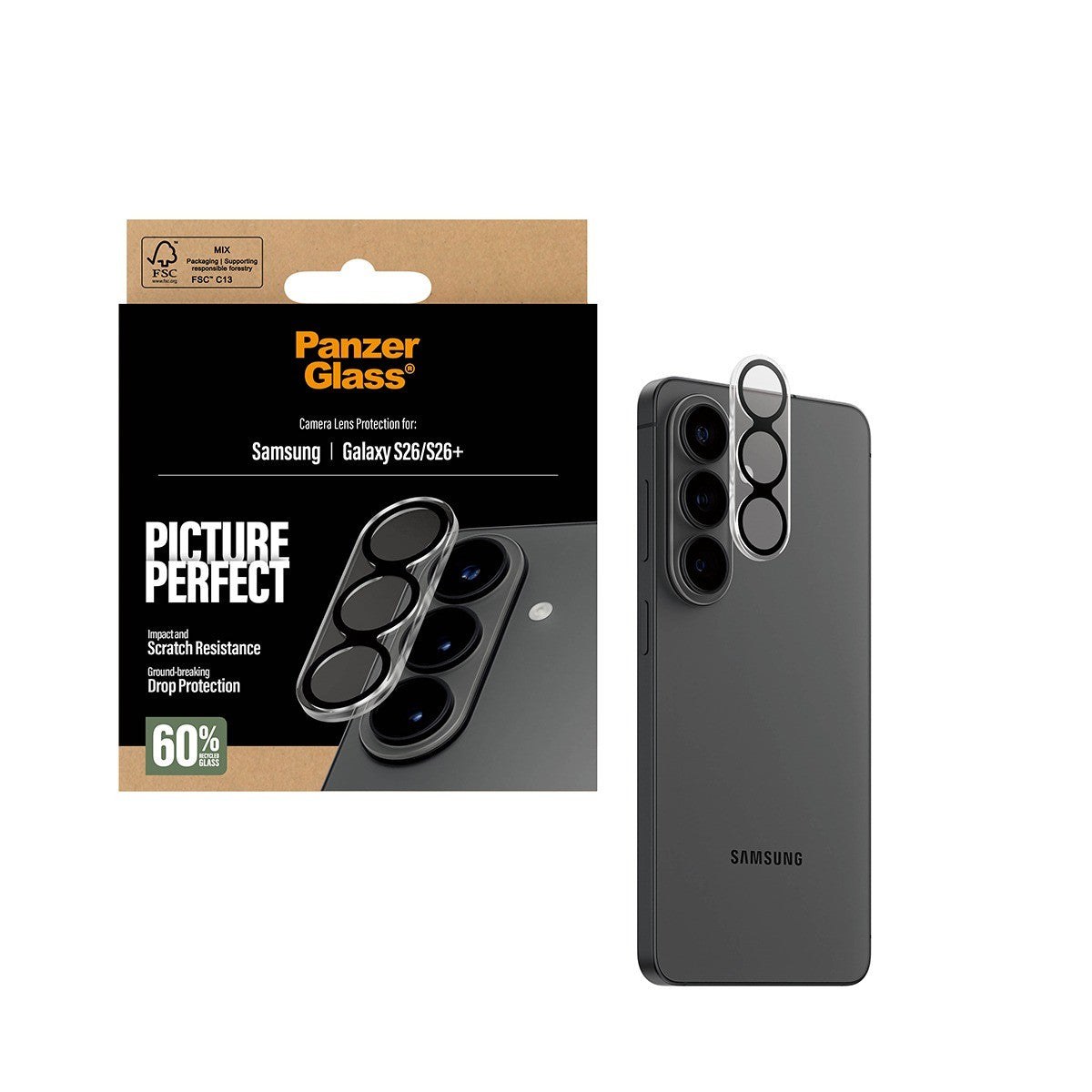 PanzerGlass Samsung Galaxy S26/S26 Plus Kameralinsebeskytter PicturePerfect