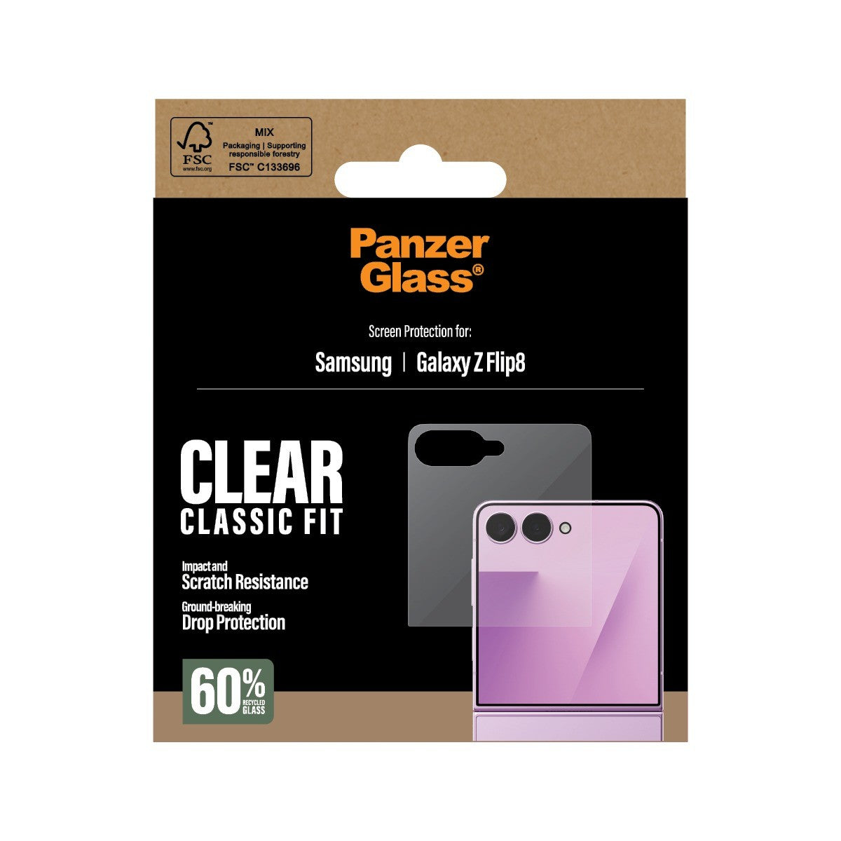 PanzerGlass Samsung Galaxy Z Flip 8 Skærmbeskytter Classic Fit