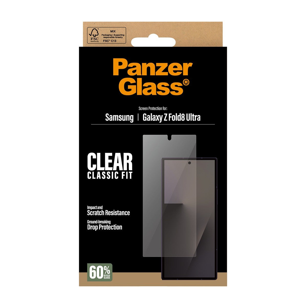 PanzerGlass Samsung Galaxy Z Fold 8 Ultra Skærmbeskytter Classic Fit