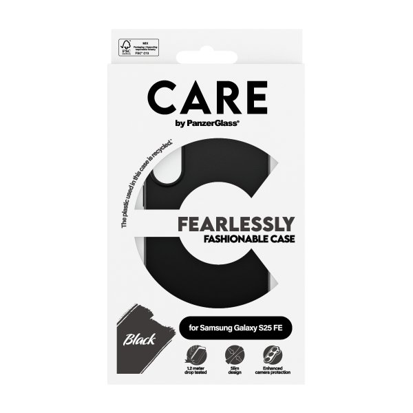 CARE by PanzerGlass Samsung Galaxy S25 FE Cover Fashionabel Sort