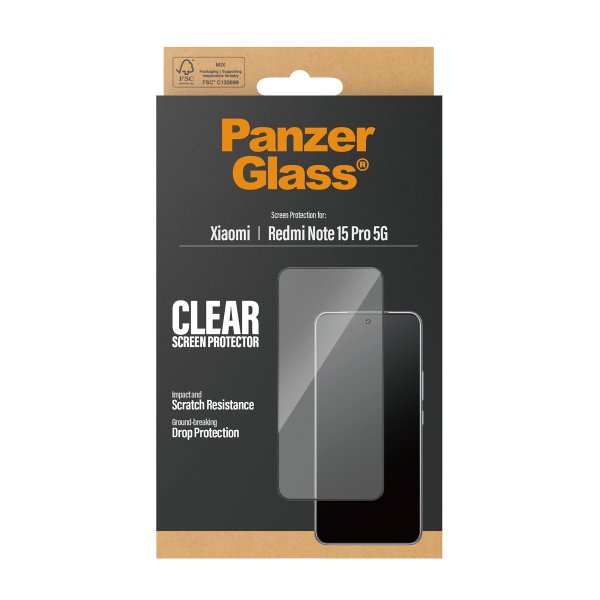PanzerGlass Xiaomi Redmi Note 15 Pro 5G Skærmbeskyttelse Ultra-Wide Fit