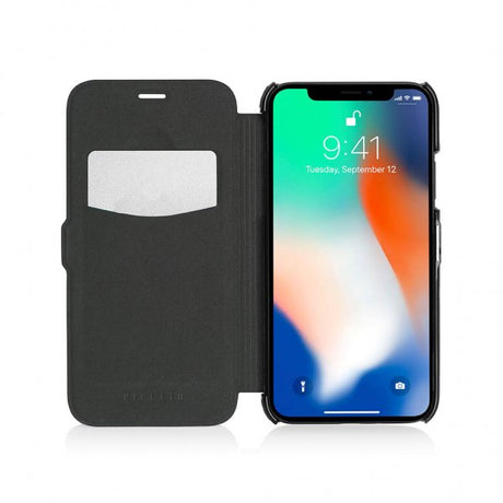 Pipetto iPhone XR Slim Wallet Classic Etui Sort
