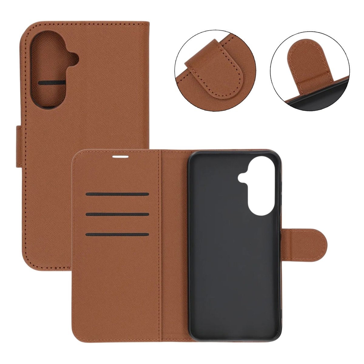 Samsung Galaxy A27 Etui med stativ Brun
