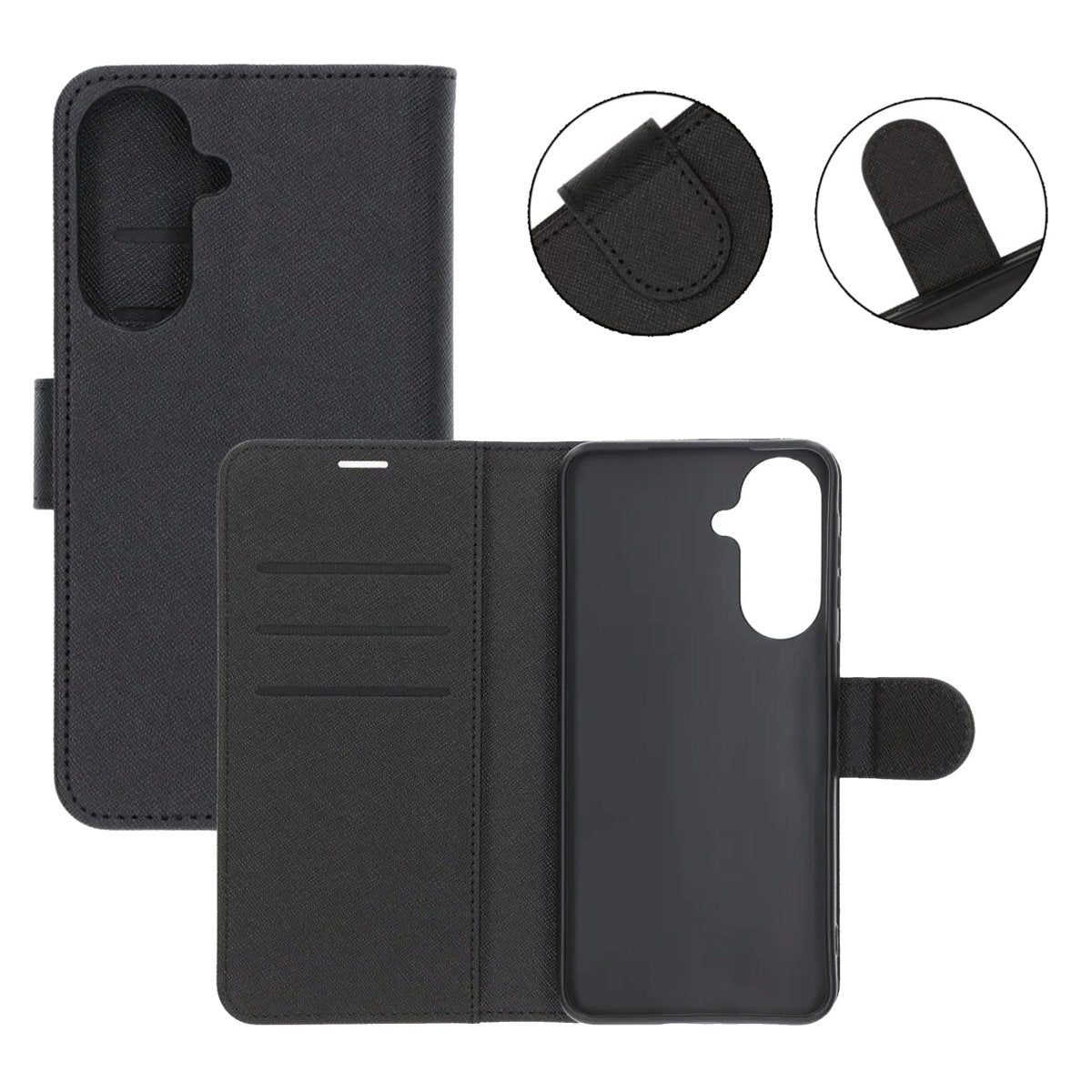 Samsung Galaxy A57 Etui med stativ Sort