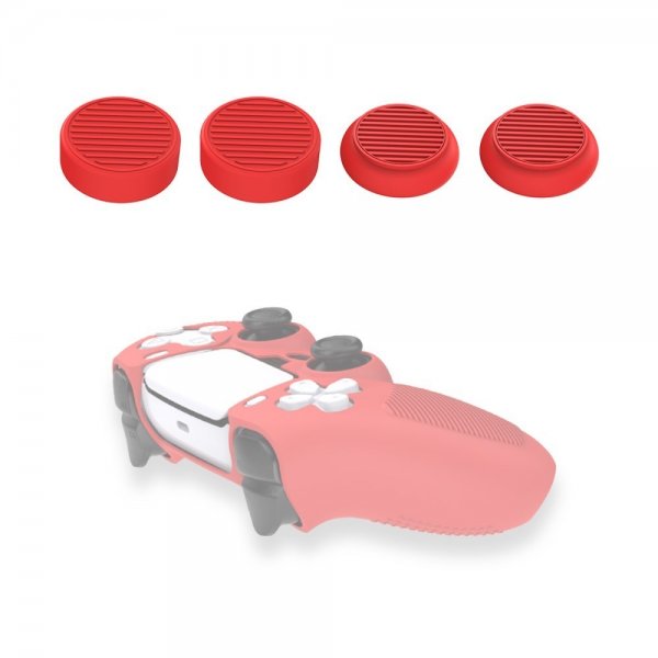 PlayStation 5 Spillekonsol Thumb Grips 4-pak Rød