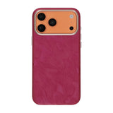 iPhone 17 Pro/iPhone 18 Pro Cover med plumtekstur MagSafe Rød