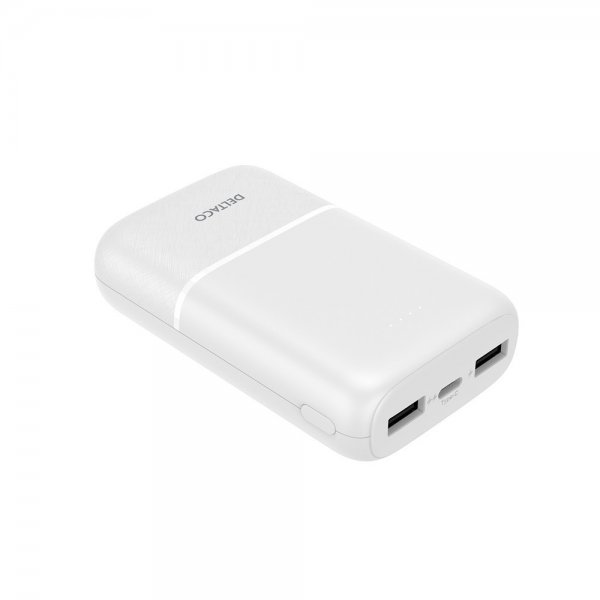 Deltaco Powerbank 10 000 mAh Hvid