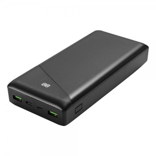 Deltaco Powerbank 30 000 mAh Fast Charge Sort
