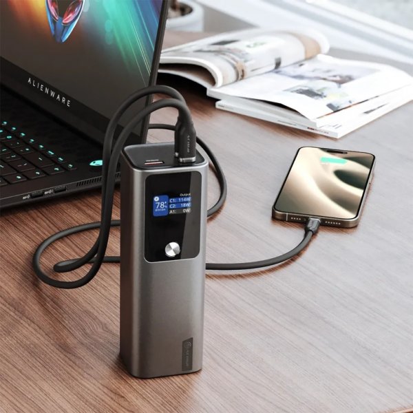 ALOGIC Powerbank Ark 27 000 mAh med 140W opladning
