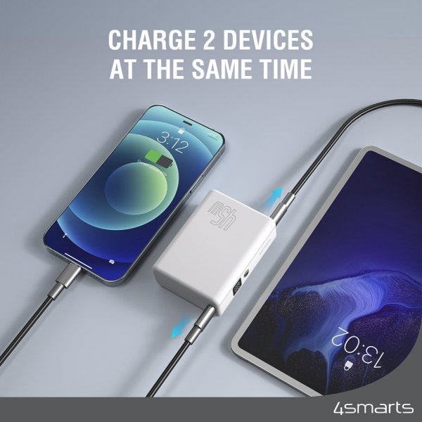 4smarts Powerbank Pocket Slim 10 000 mAh 45W Hvid