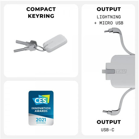 Rolling Square Powerbank Tau Pure White