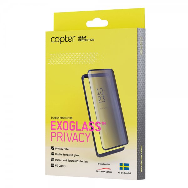 Copter iPhone 6/6S/7/8/SE Skærmbeskyttelse Exoglass Curved Privacy
