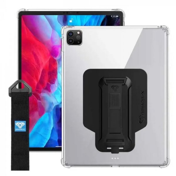 Armor-X Shockproof iPad Pro 12.9 2020/2021 Cover Gennemsigtig Sort