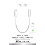 Puro Adapter Lightning til 3.5mm Hvid