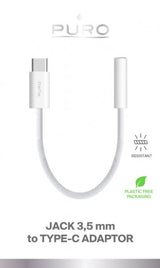Puro Adapter USB-C til 3.5mm AUX Hvid