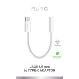 Puro Adapter USB-C til 3.5mm AUX Hvid