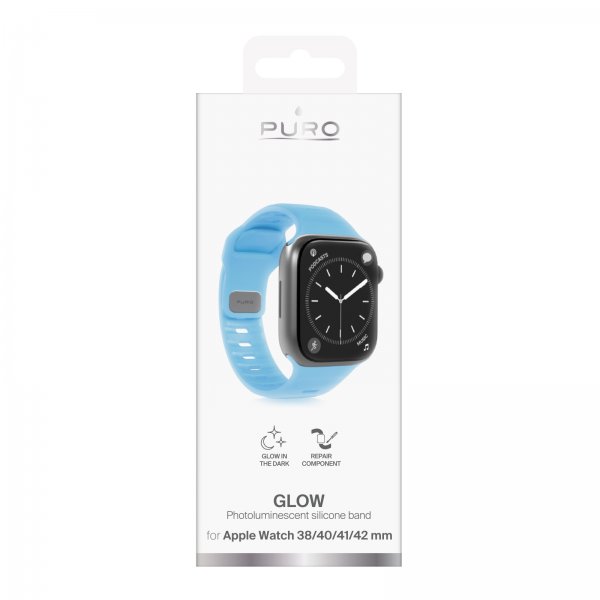 Puro Apple Watch 38/40/41/42mm Rem Glow Blå