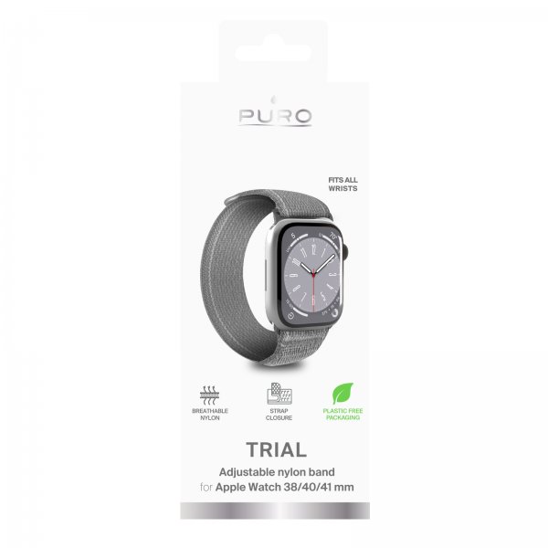 Puro Apple Watch 38/40/41/42mm Rem Trial Loop Grå