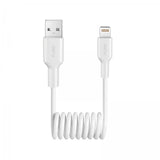 Puro Kabel Spiral Lightning til USB-A 1m Hvid