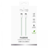 Puro Kabel Fabrik 2.0 60W USB-C til USB-C 1.5m Grøn