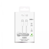 Puro Kabel Fabrik 2.0 240W USB-C til USB-C 1m Hvid