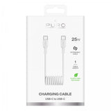 Puro Kabel Spiral USB-C til USB-C 1m Hvid