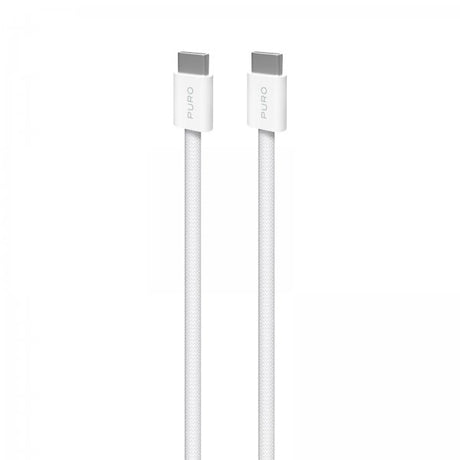 Puro Kabel Fabrik 2.0 60W USB-C til USB-C 1.5m Hvid