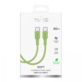 Puro Kabel TPE 25W USB-C til USB-C 1.5m Salted Lime