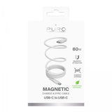 Puro Kabel Magnetisk USB-C til USB-C 1m Hvid