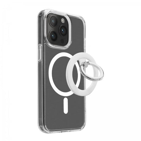 Puro MagSafe-mobilring Mag Loop Ring Stand Hvid