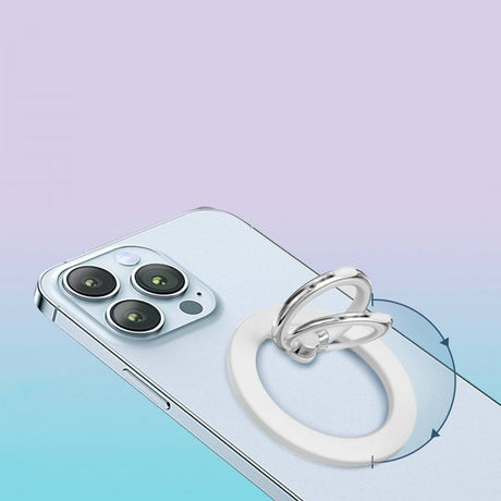Puro MagSafe-mobilring Mag Loop Ring Stand Hvid