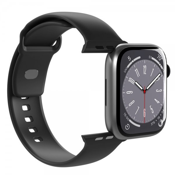 Puro Apple Watch 44/45/46mm/Apple Watch Ultra rem ICON Silikonerem Sort