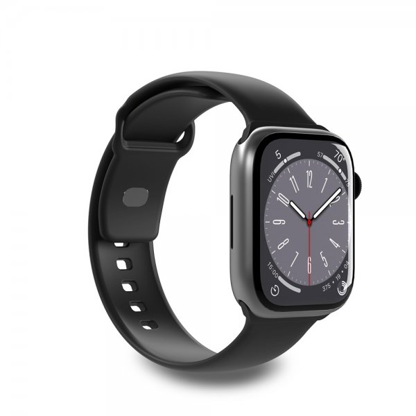 Puro Apple Watch 44/45/46mm/Apple Watch Ultra rem ICON Silikonerem Sort