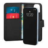 Puro iPhone 14 Cover Pung Stativ Sort